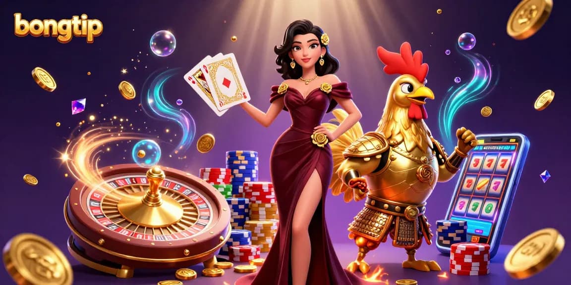 Experience thrilling gameplay with bongtip's vibrant casino scene featuring dynamic characters and rich gaming action.