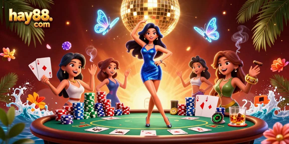 Experience thrilling gameplay at hay88. com with vibrant casino action, dazzling lights, and engaging characters.