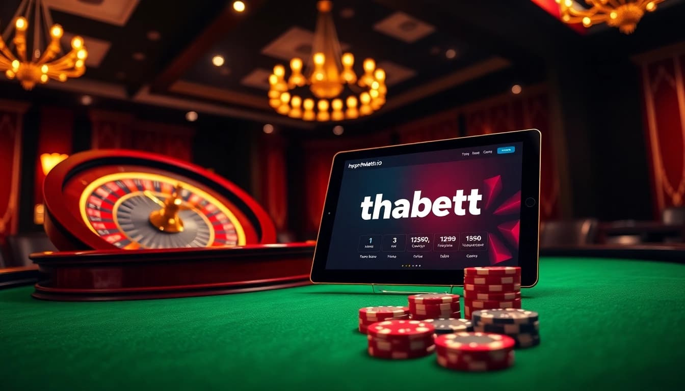 Engaging players at the roulette table on https://thabett.io/, illuminated in luxury.