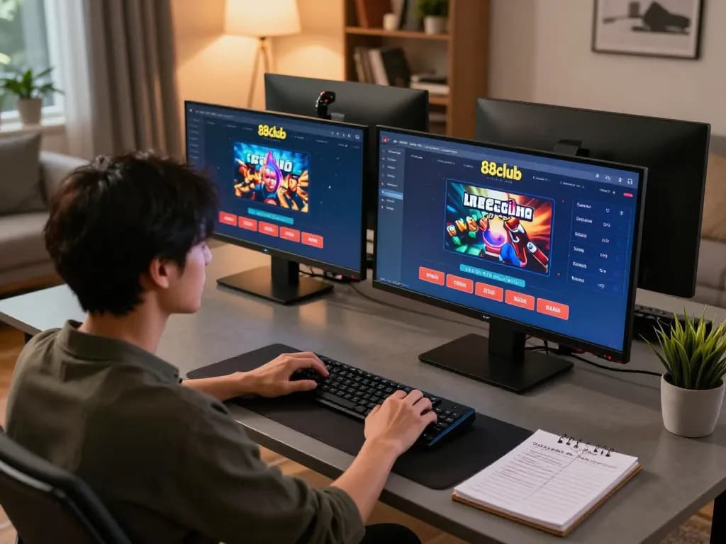 Experience strategic gameplay at 88club in a cozy home setup combining modern entertainment with personal touch.