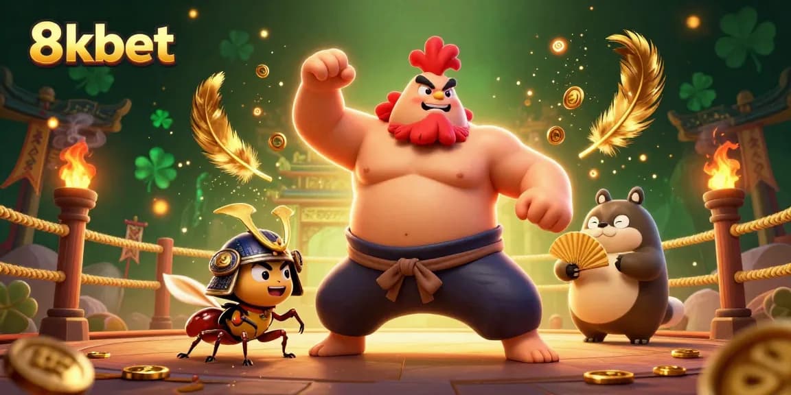 Engage in thrilling gameplay at 8kbet with vibrant sumo and samurai-themed casino action.