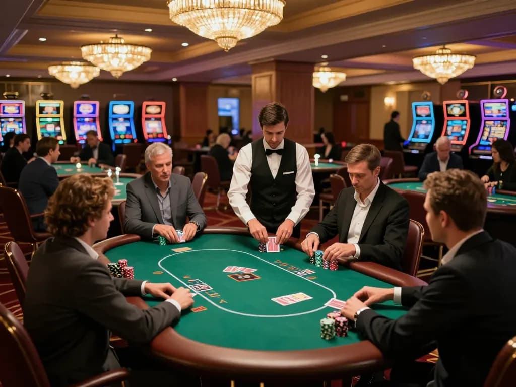 Players enjoying a thrilling game at F168 casino with vibrant atmosphere and dynamic poker action.