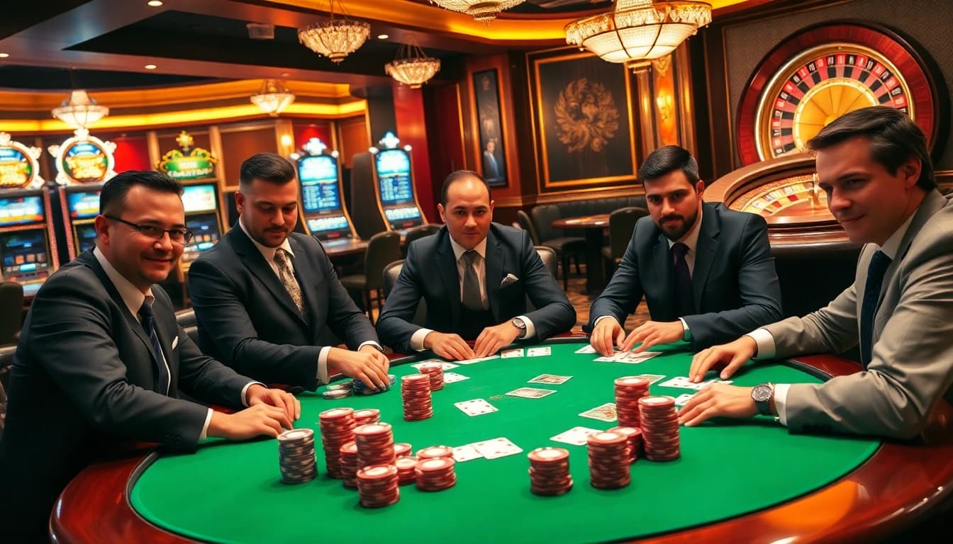 Experience the excitement of trang chủ cm88 with high-stakes poker in a luxurious casino environment.