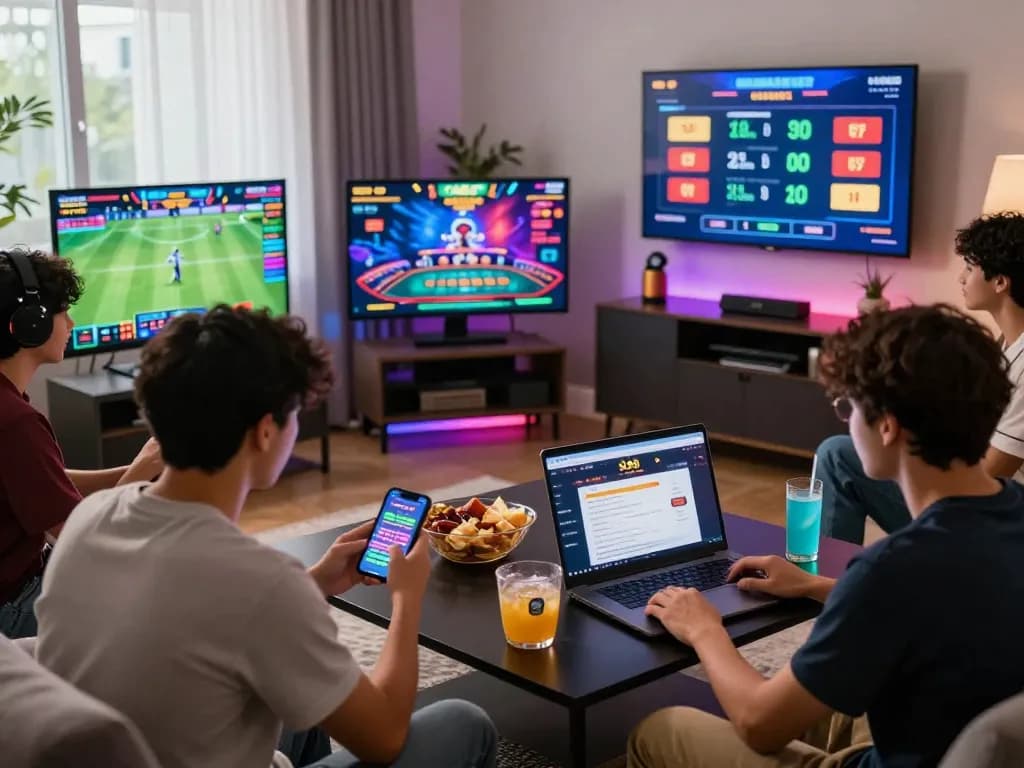 Community of gamers enjoying online betting activities on sc88.com platform with vibrant atmosphere.
