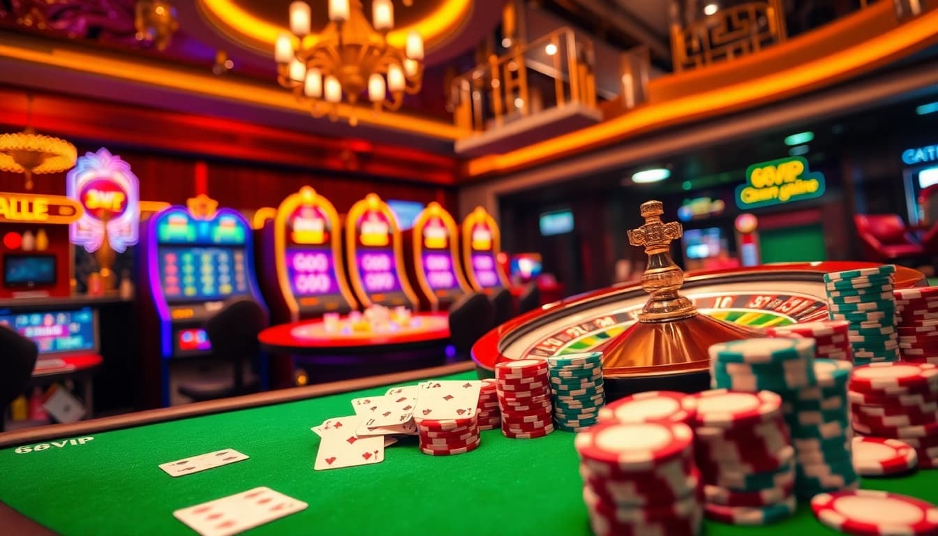 Experience the thrill of gambling at Link Vào Nhà Cái 68VIP with vibrant casino visuals and engaging online interfaces.