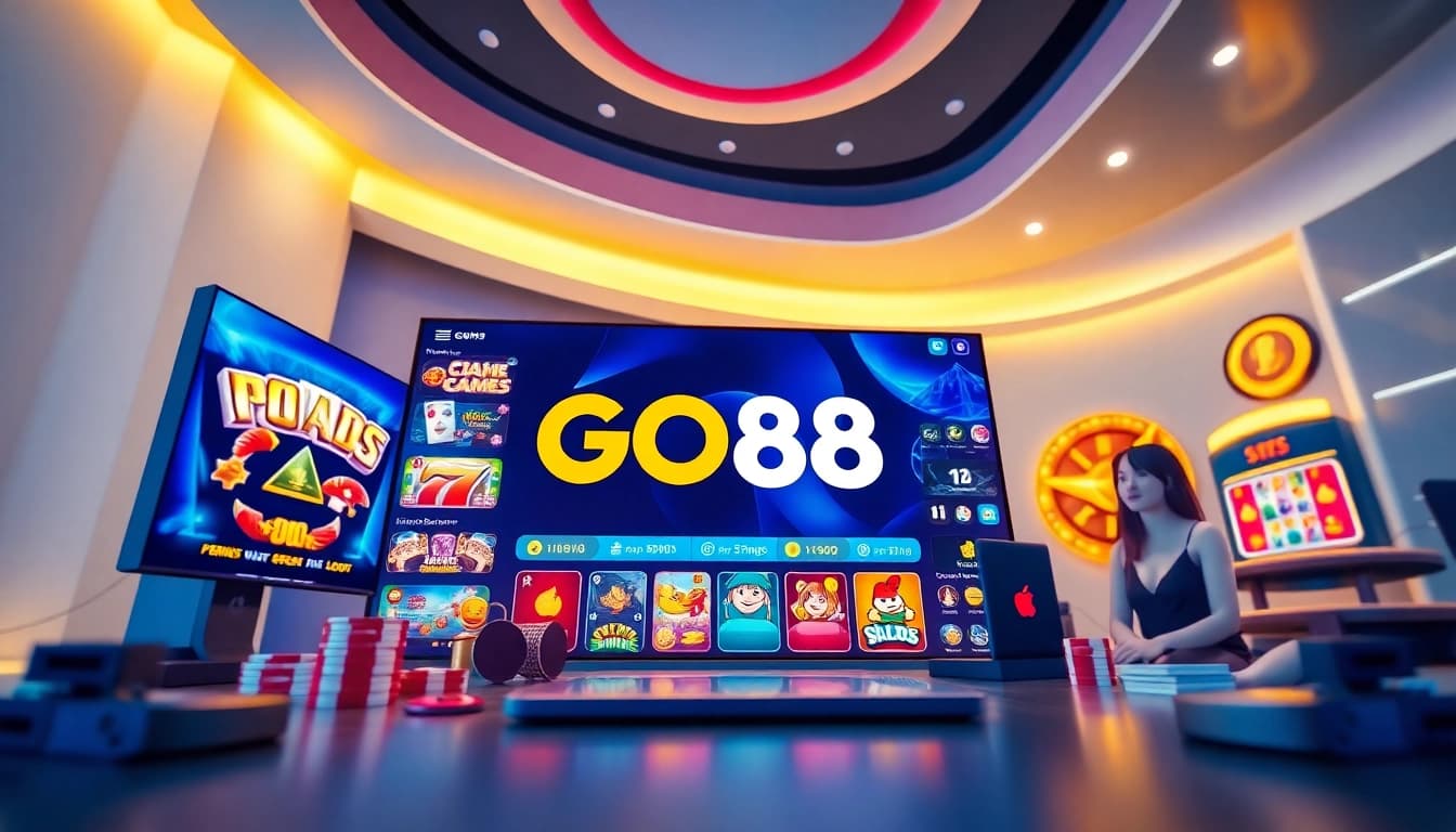 Exploring GO88's vibrant gaming interface filled with exciting game options.