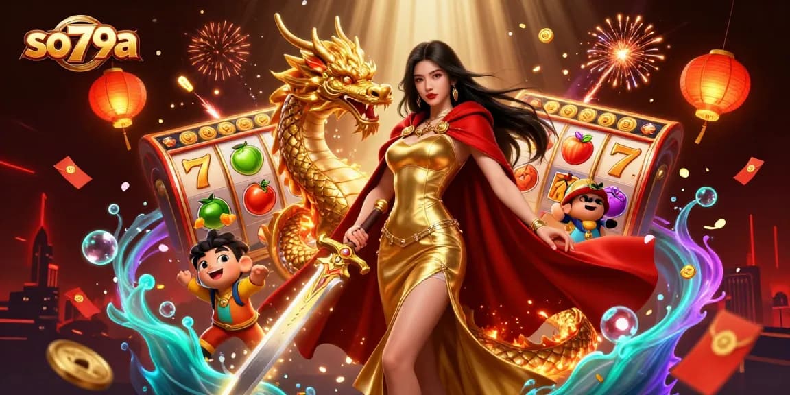 Spin the reels and seize jackpots with so79a's vibrant casino scene illustration.