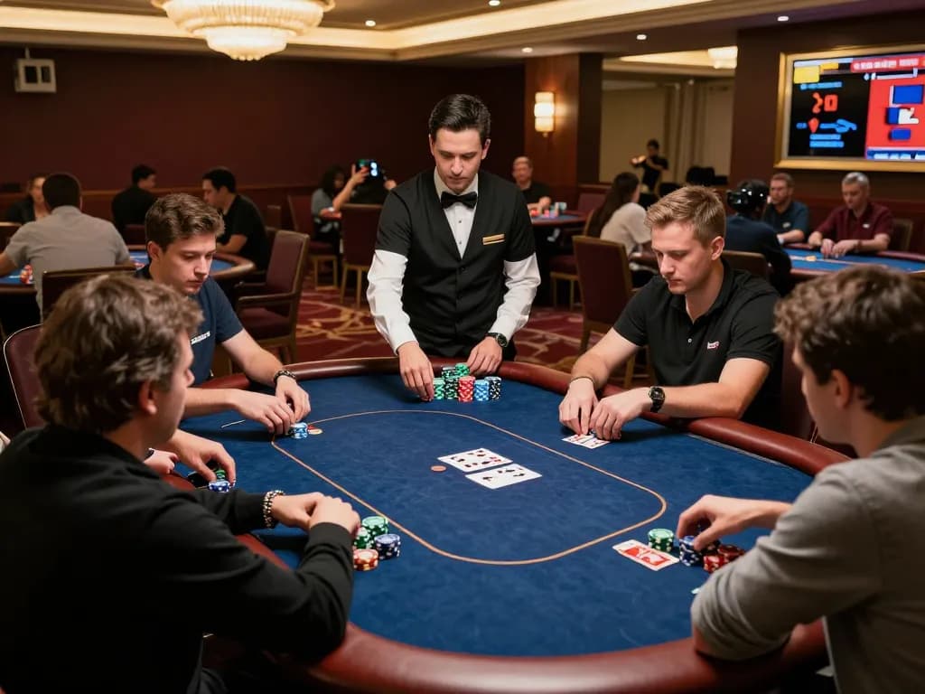 Trải nghiệm sự hồi hộp của Liên kết 12bet khi những người chơi chuyên nghiệp tham gia vào một ván bài poker với mức cược cao.