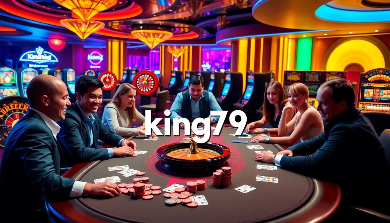 Experience thrilling gameplay at king79 with vibrant casino tables and engaging roulette wheels.