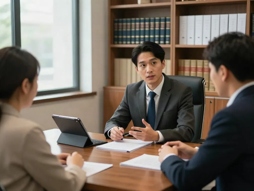 Marietta DUI legal consultation scene showing a professional attorney advising a client.