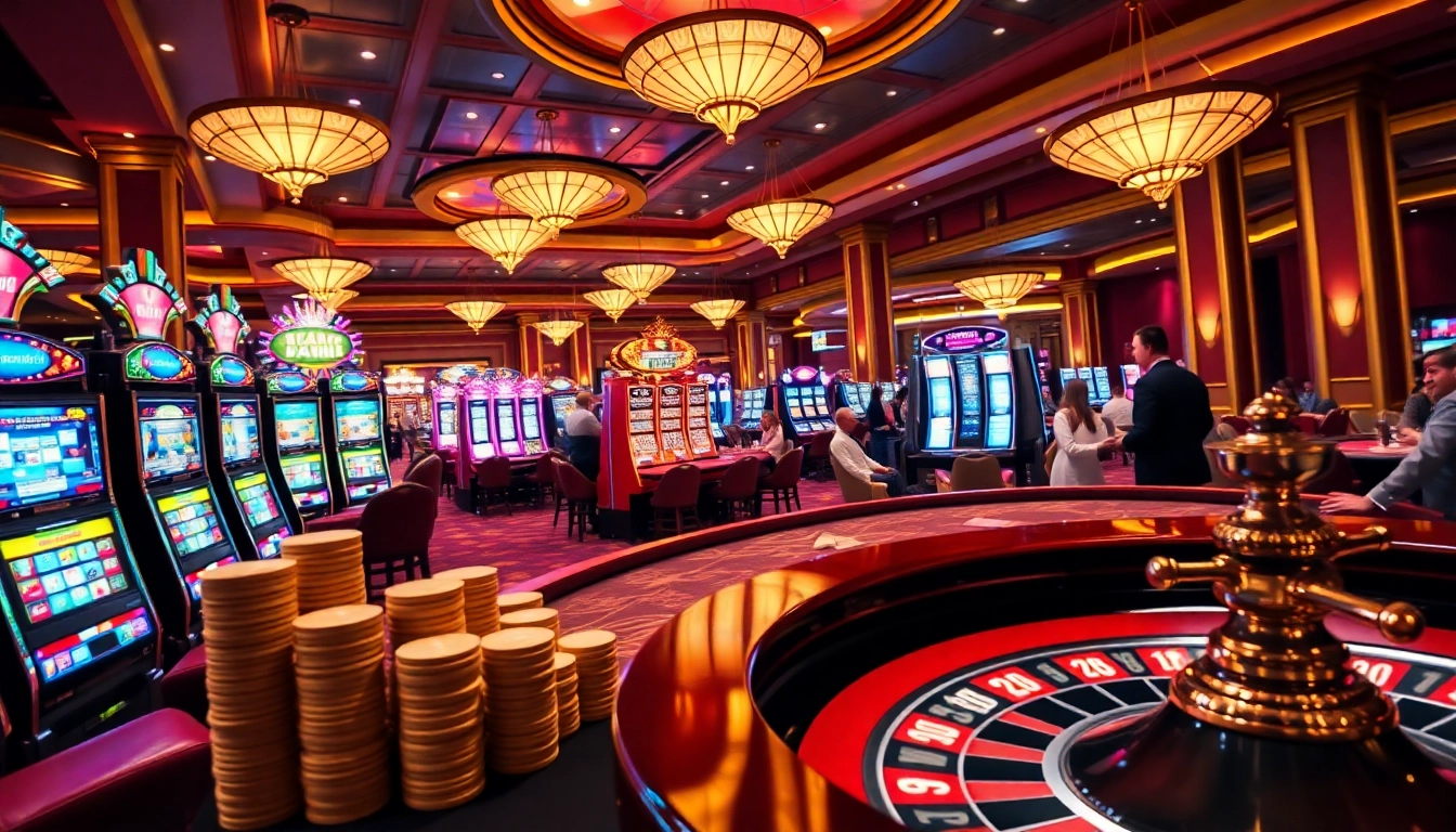 K9K9.ru.com showcases an exciting casino scene with engaging tables, vibrant slots, and players enjoying high-stakes gambling.