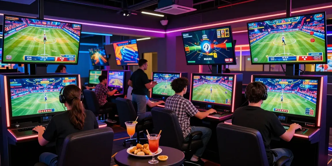 The lively scene at https://proplay88.uk.com/ showcasing intense players enjoying dynamic sports and casino games in a modern gaming environment.